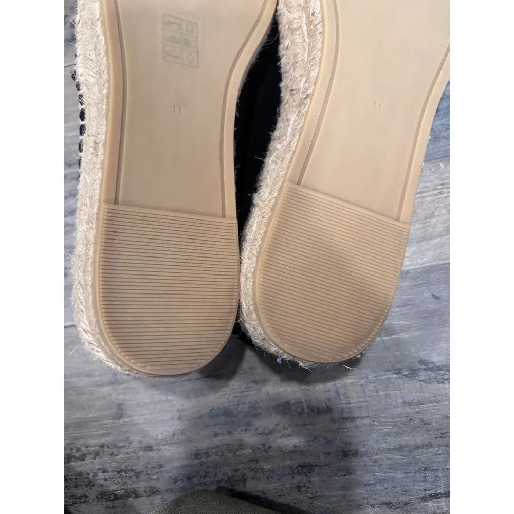 Tory Burch Ines Black Suede Logo Espadrille Flat Preppy Coastal Old Money 11